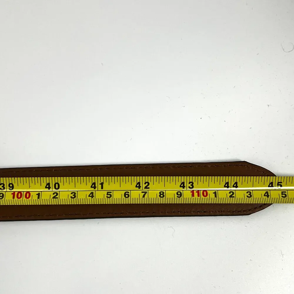 L. L. Bean Dark Brown Genuine Leather Mens Dress Belt Size 38 NEW NWOT
